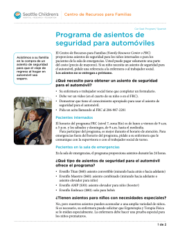 PE1033S Car Seat Program-Spanish