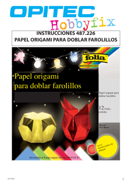 instrucciones 487.226 papel origami para doblar farolillos