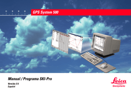 GPS System 500 Manual / Programa SKI-Pro