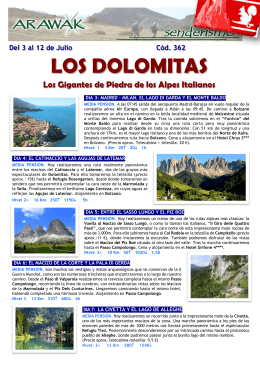 LOS DOLOMITAS - ARAWAK VIAJES