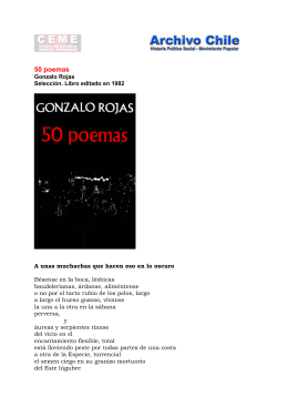 ``50 poemas``. Gonzalo Rojas 1982