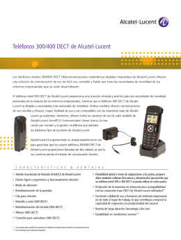 Teléfonos 300/400 DECT de Alcatel-Lucent