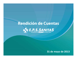 EPS SANITAS - RENDICIÓN DE CUENTAS 2012