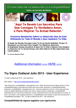 Try Signo Zodiacal Julio 2013