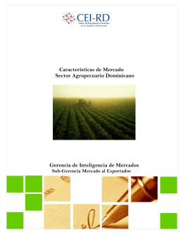 Características de Mercado Sector Agropecuario Dominicano
