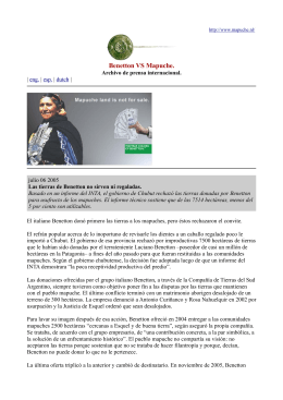 Benetton Vs Mapuche - Archivo de prensa internacional abril 2004 a