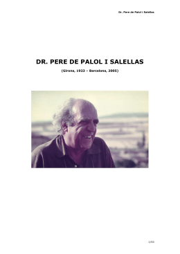 DR. PERE DE PALOL I SALELLAS