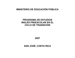 ministerio de educación pública programa de estudios inglés