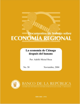 La economía de Ciénaga después del banano
