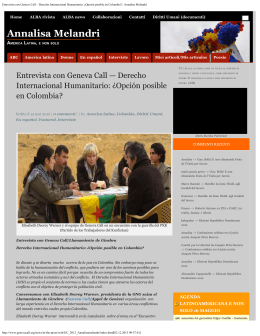 Entrevista con Geneva Call – Derecho Internacional Humanitario