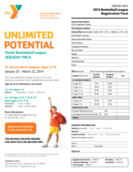 UNLIMITED POTENTIAL Youth Basketball League sEqUOIA YMCA