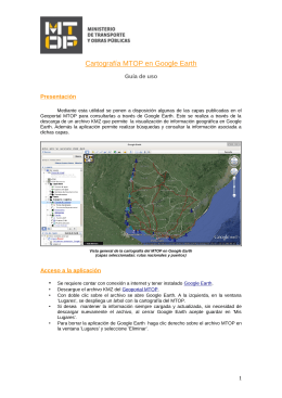 Guía de uso para cartografía en Google Earth