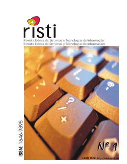 RISTI – Revista Ibérica de STI, Nº 1 0
