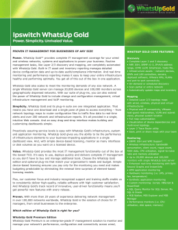 WhatsUp Gold DataSheet