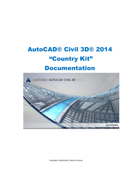 AutoCAD® Civil 3D® 2014 “Country Kit” Documentation