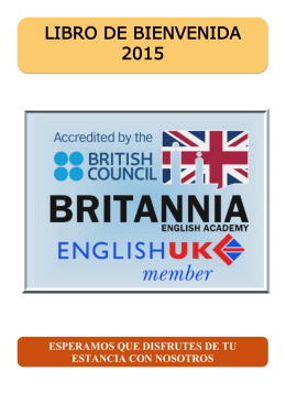 LIBRO DE BIENVENIDA 2015 - Britannia English School