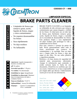 brake parts cleaner limpiador especial