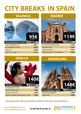 140€ 95€ 148€ 114€ - Aquatravel Spain DMC and Incoming Services