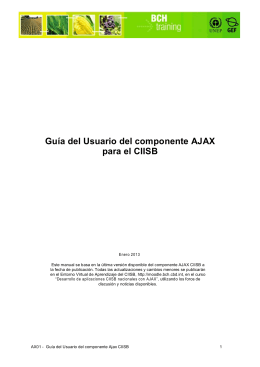 Guía del Usuario del componente AJAX para el CIISB