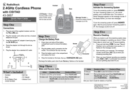 2.4GHz Cordless Phone with CID/TAD