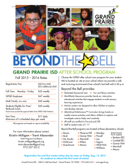 Beyond the Bell provides: Fall 2015 – 2016 Rates