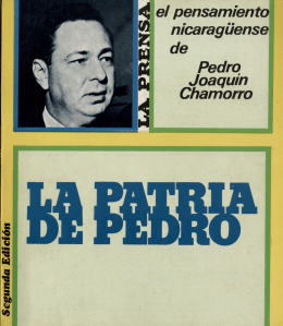 Libro: La Patria de Pedro, el pensamiento nicaragüense de Pedro