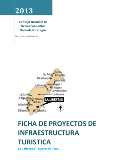 Ficha de proyectos de infraestructura turistica