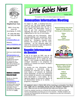 Annexation Information Meeting - Little Gables Neighborhood