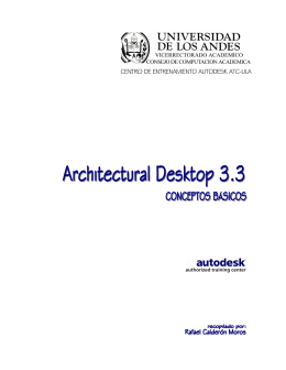 Achitectural Desktop 3.3 - Conceptos básicos