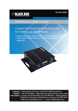 Converts SDI (Serial Digital Interface) video for output to