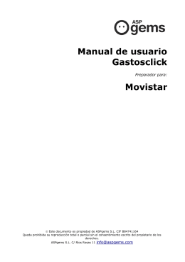 Manual de usuario Gastosclick Movistar