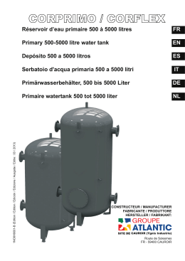 Réservoir d`eau primaire 500 à 5000 litres FR Primary 500