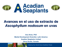 Avances en el uso de extracto de Ascophyllum nodosum
