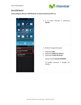Sony-C1504-Xperia-E - Configurar Internet en celular Android