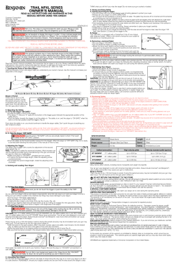 trail npxl series owner`s manual