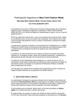 Participación Argentina en New York Fashion Week