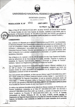 Resolución R. N° 4541-2007-UNFV