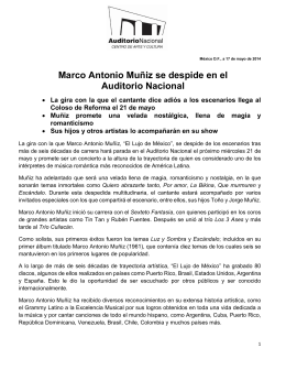Marco Antonio Muñiz se despide en el Auditorio Nacional