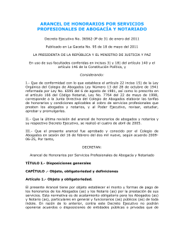 Decreto 36562-JP sobre honorarios profesionales de abogados