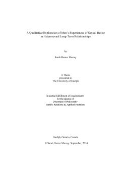 A Qualitative Exploration of Men`s Experiences of Sexual Desire in