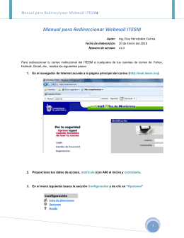 Manual para Redireccionar Webmail ITESM
