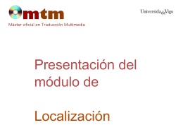 Presentación del módulo de Localización