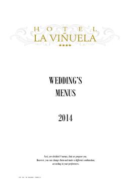 WEDDING`S MENUS 2014 - Celebrations In Spain