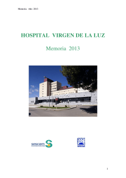 HOSPITAL VIRGEN DE LA LUZ Memoria 2013