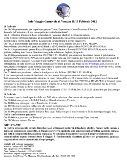 Info Viaggio Carnevale di Venezia 18/19 Febbraio 2012