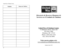 United Way SPANISH Resource Directory 2015