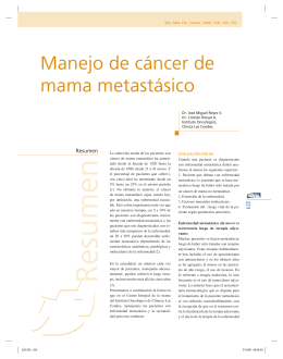 Manejo de cáncer de mama metastásico