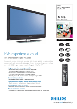42PFP5532D/12 Philips Flat TV panorámico con Pixel Plus