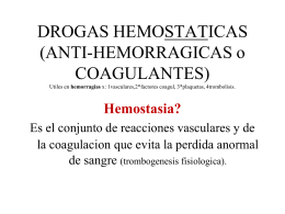 DROGAS HEMOSTATICAS - Farmacología Virtual