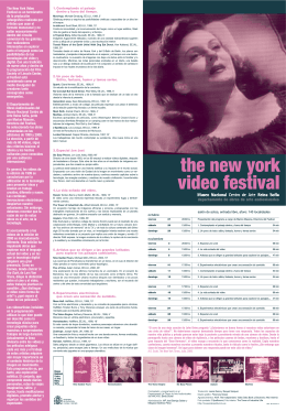 the new york video festival - Museo Nacional Centro de Arte Reina